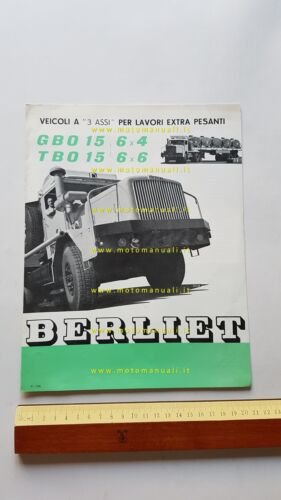 Berliet autocarri GBO 15 6x4 - TBO 15 6x6 1959 …