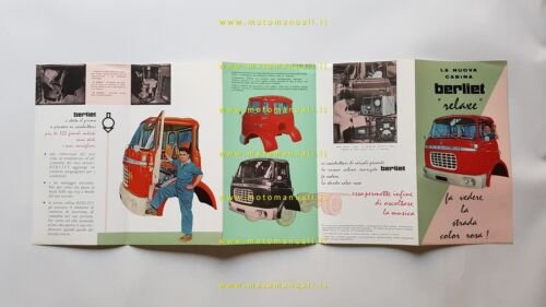 Berliet autocarri la nuova cabina Relaxe 1959 depliant originale italiano