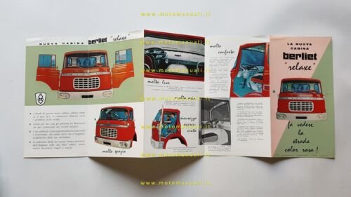 Berliet autocarri la nuova cabina Relaxe 1959 depliant originale italiano