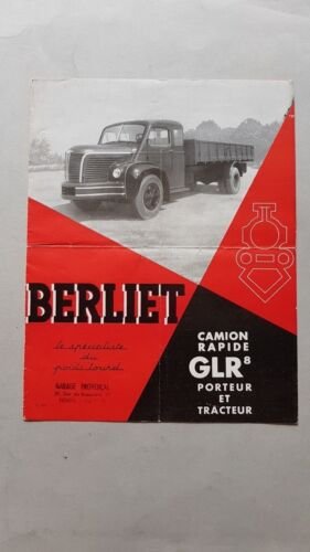 Berliet GLRb autocarro 1955 depliant francese originale camion brochure