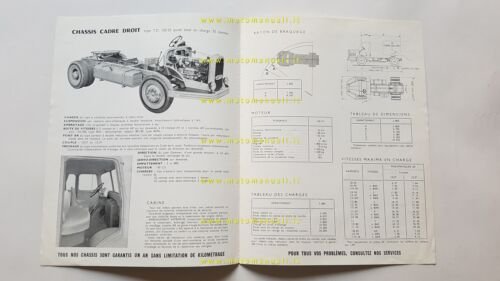 Bernard Camions autocarro Chassis TD. 150 35 depliant originale FRANCESE