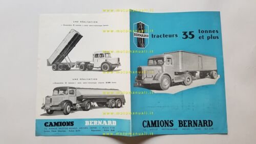 Bernard Camions autocarro Chassis TD. 150 35 depliant originale FRANCESE