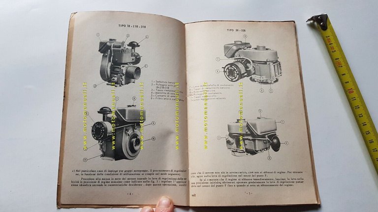 Bernard Moteurs Motori-pompe 18-218-318-28-328 1965 manuale uso catalogo ricambi