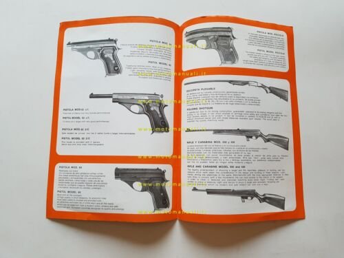 BERSA produzione catalogo Pistole carabine 22 mm depliant originale