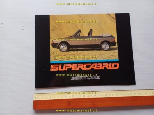 Bertone FIAT Ritmo SuperCabrio 1985 depliant italiano originale