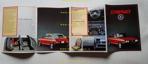 Bertone Ritmo Cabrio depliant originale italiano