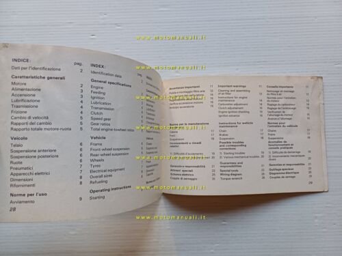 Beta 125 RC 1977 enduro manuale uso manutenzione originale owner's …