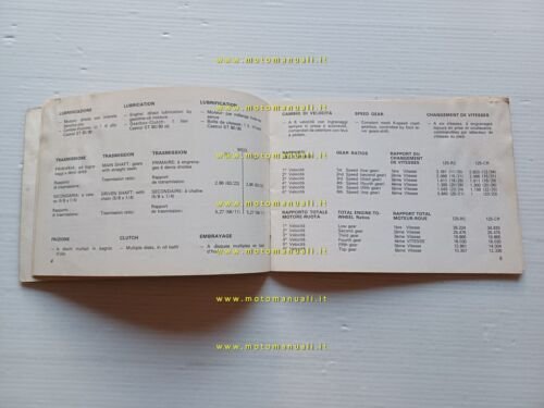 Beta 125 RC 1977 enduro manuale uso manutenzione originale owner's …