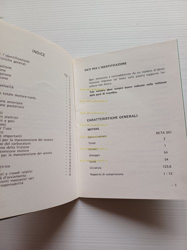 Beta 125 Regolarità 6V manuale uso manutenzione libretto originale owners …