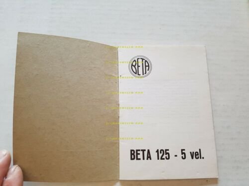 Beta 125 Regolarit Enduro 5V 1973 manuale uso originale genuine …
