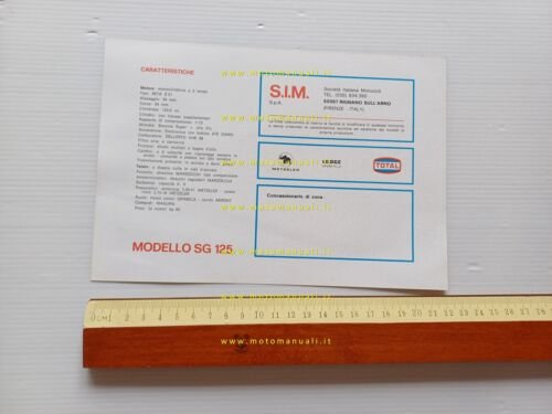 Beta 125 SG 1975 regolarità enduro depliant originale brochure