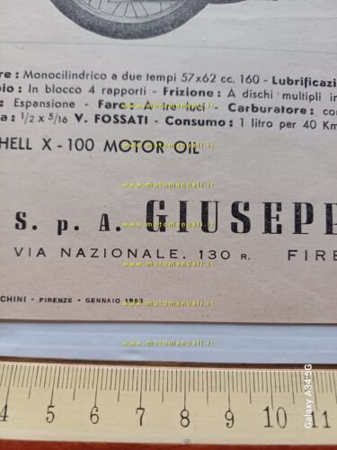 Beta 125 Sport -125 Turismo 1953 depliant originale ITALIANO