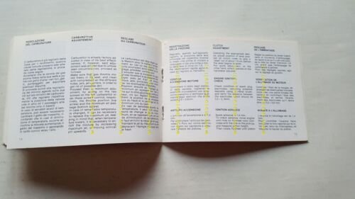 Beta 125 TRIAL anni 70 manuale uso manutenzione originale owners …
