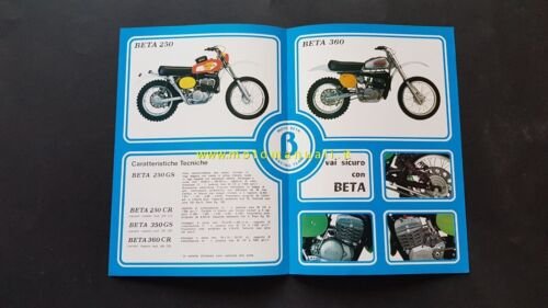 Beta 250-350 GS enduro 250-360 CR cross 1976-77 depliant originale …