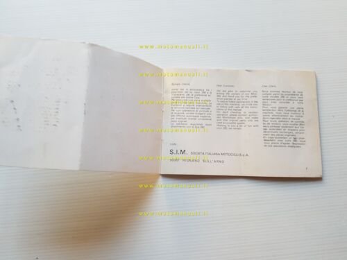 Beta 250 Enduro 1977 manuale uso manutenzione libretto originale