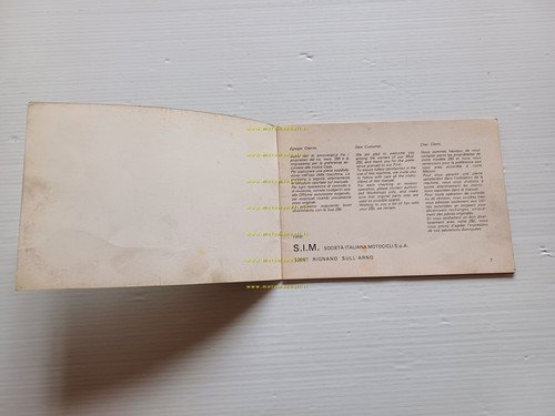 Beta 250 Enduro 1977 manuale uso manutenzione libretto originale