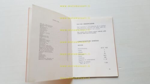 Beta 250 Regolarit Enduro 5V 1520 manuale uso libretto originale …