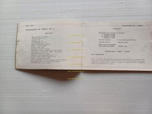 Beta 48 Cigno Sport -Turismo 1a serie manuale uso libretto …