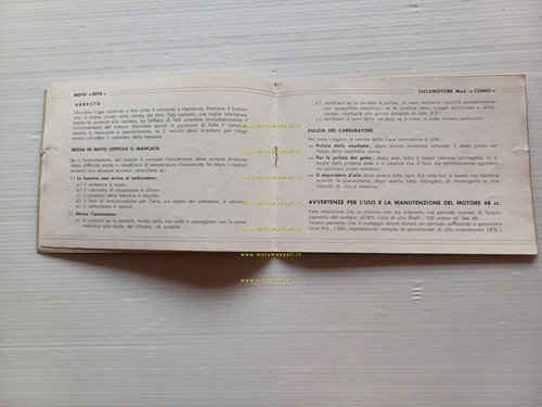 Beta 48 Cigno Sport -Turismo 1a serie manuale uso libretto …