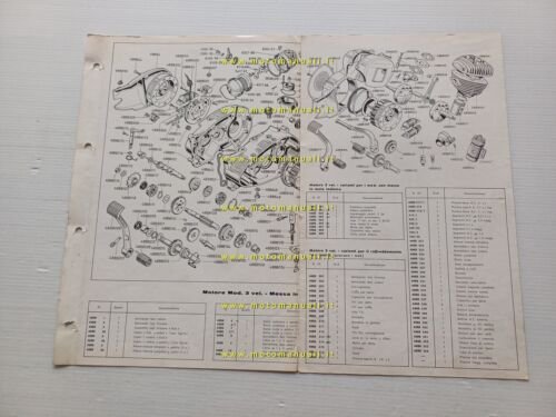 BETA 48 Motore 3V 1968 catalogo ricambi originale spare parts …