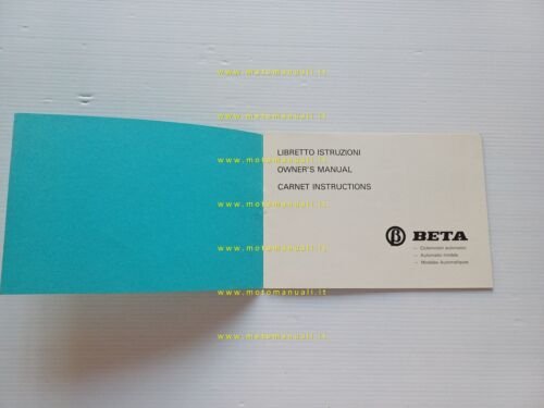 Beta 50 Ciclomori Automatici anni 70 manuale uso manutenzione italiano …