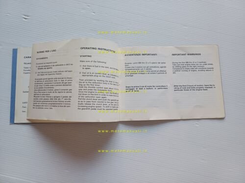 Beta 50 Ciclomotori 4V anni 70 manuale uso originale italiano …