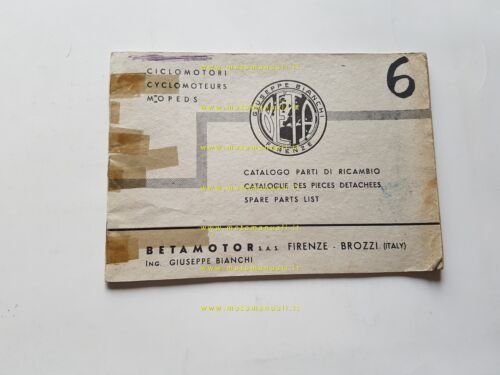 Beta 50 Cigno Sport - Turismo catalogo ricambi originale parts …