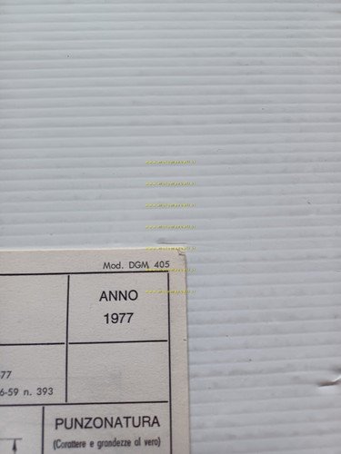 Beta 50 Cross MX4 1977 Facsimile scheda omologazione DGM Motorizzazione …