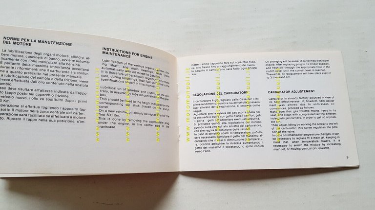 Beta 50 Four - Enduro 1990 manuale uso originale italiano …