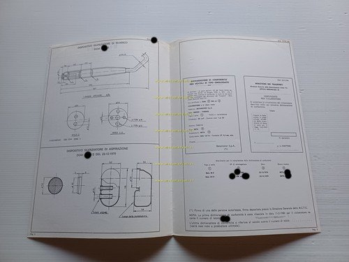 Beta 50 M 5 Tubone 1979 Facsimile scheda omologazione DGM …