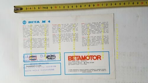 BETA 50 M4 anni '70 depliant volantino moto originale brochure