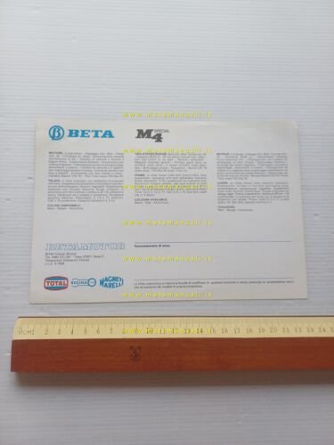 Beta 50 M4 Special tubone 1979 depliant italiano originale