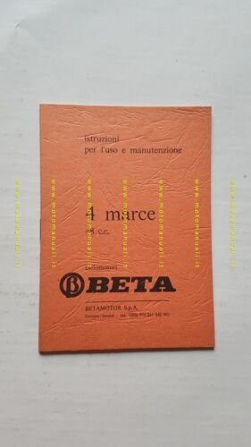 Beta 50 modelli 4 marce anni 70 manuale uso manutenzione …