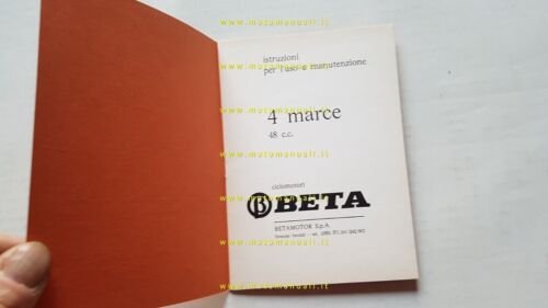 Beta 50 modelli 4 marce anni 70 manuale uso manutenzione …