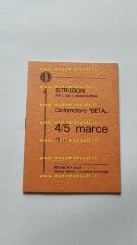BETA 50 Motore 4-5 V Manuale Uso Ciclomotore originale Moped …