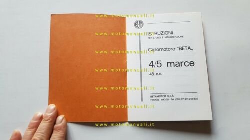 BETA 50 Motore 4-5 V Manuale Uso Ciclomotore originale Moped …