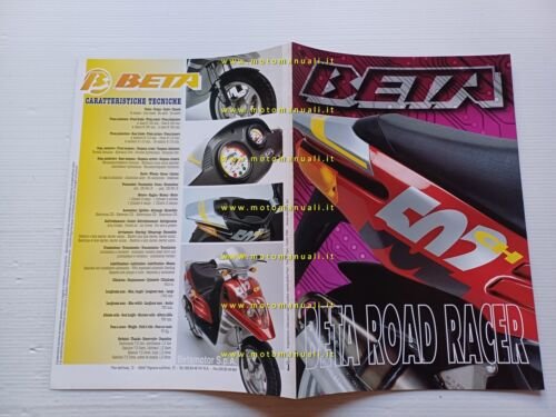 Beta 50 Road Racer scooter depliant originale ITALIANO