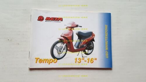 Beta 50 Tempo 13"-16" 1995 manuale uso manutenzione originale owners …