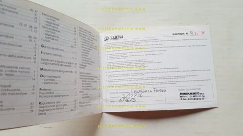 Beta 50 Tempo 13"-16" 1995 manuale uso manutenzione originale owners …