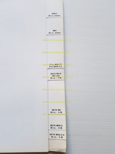 BETA 50 tutti modelli ciclomotori 1982 catalogo ricambi originale parts …