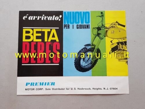 Beta Beb 50 ciclomotore 1972 depliant originale motorcycle brochure