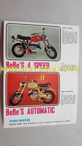 Beta Beb 50 ciclomotore 1972 depliant originale motorcycle brochure