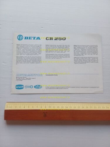 Beta CR 250 Cross 1979 depliant italiano originale