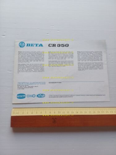 Beta CR 350500 Cross 1979 depliant italiano originale