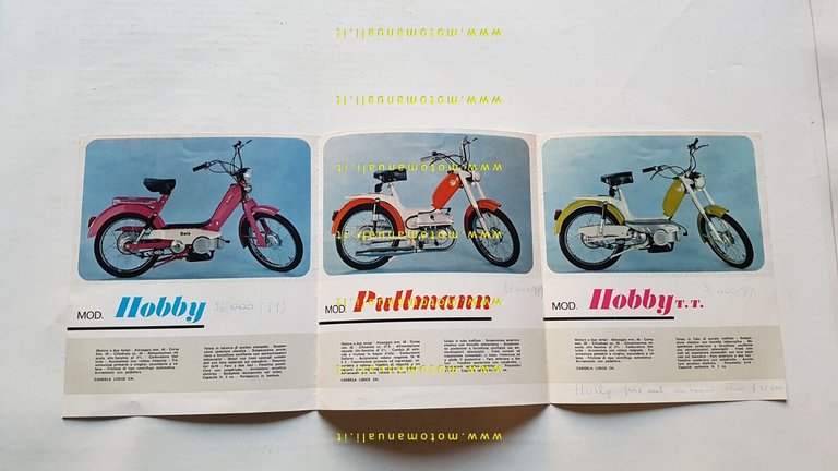 Beta Hobby 50 - Pullman 50 1971 depliant originale ciclomotori …