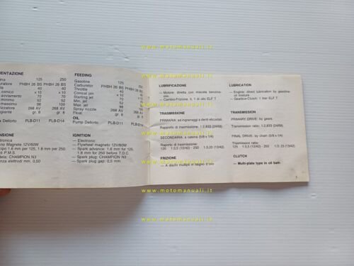 Beta KR 125 - 250 1985 manuale uso manutenzione libretto …