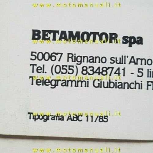 Beta KR 50 Enduro 1985-86 depliant italiano originale