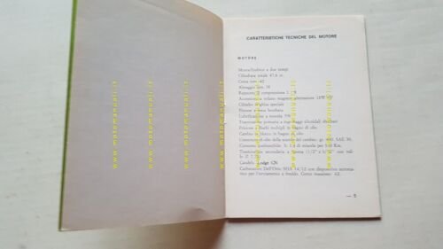 Beta modelli 48 3V anni 70 manuale uso manutenzione originale …