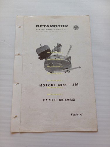 Beta Motore 48 4M 1968 catalogo ricambi originale ENGINE spare …