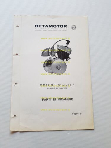 BETA Motore 48 BL-1 frizione automatica anni 60 catalogo ricambi …
